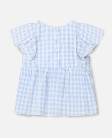 PARI SL TOP - DREAM BLUE CHECK