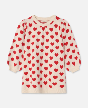 ALON HEART DRESS - POMPEIAN RED/ SANDSHELL