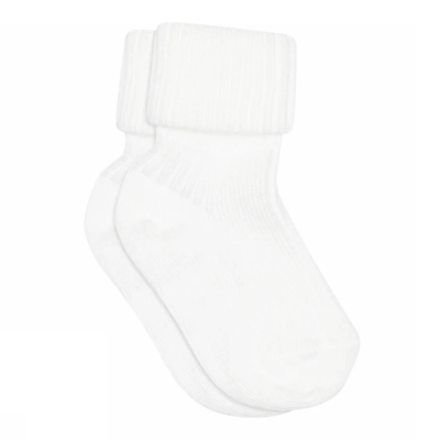 Cotton rib baby socks - Snow White