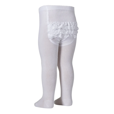 Cotton tights - lace White