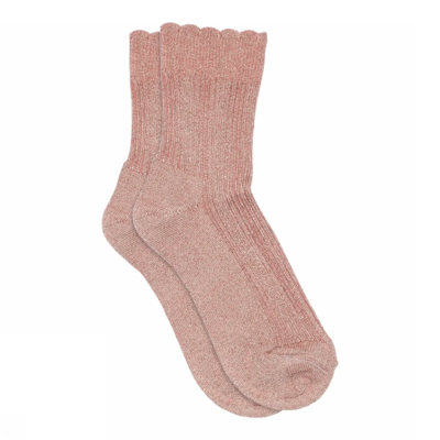 Celosia glitter socks - Silver Pink